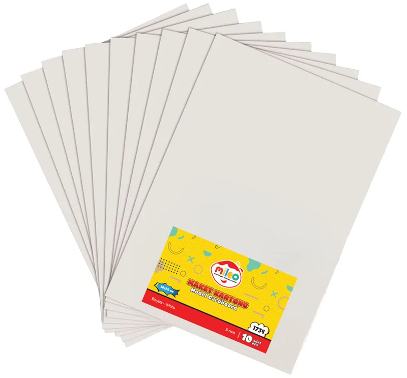 MİLEO MAKET KARTONU - 3MM - 50 X 70 - 10'LU- BEYAZ 1734