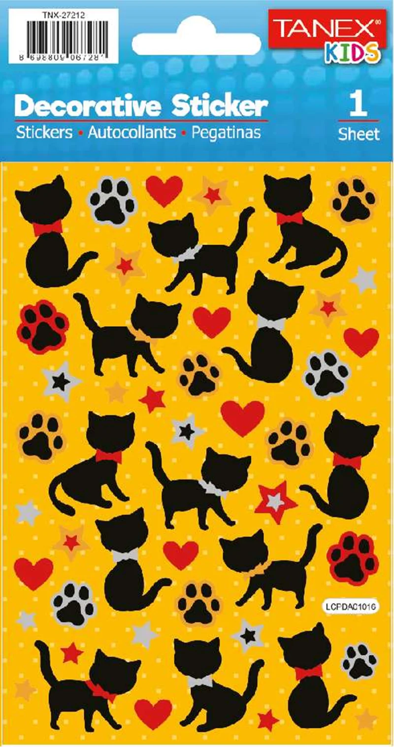 TANEX TNX-27212 PUFFY KARA KEDİCİKLER SERİSİ 5 AD. TNX2721205