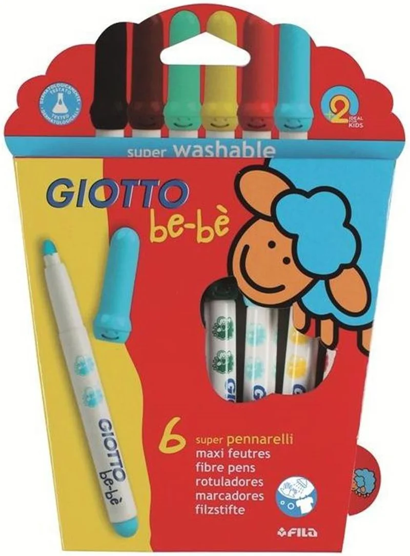 GIOTTO KEÇELİ KALEM BEBE SUPER FIBRE 6 LI 466600