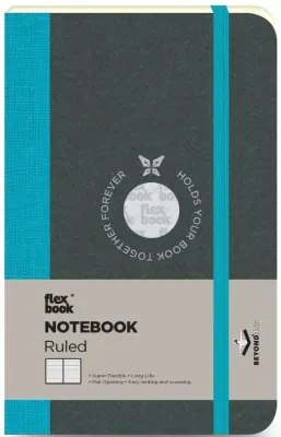 FLEX BOOK DEFTER 9x14 TURKUAZ 192SF.ÇİZGİLİ  FB 63