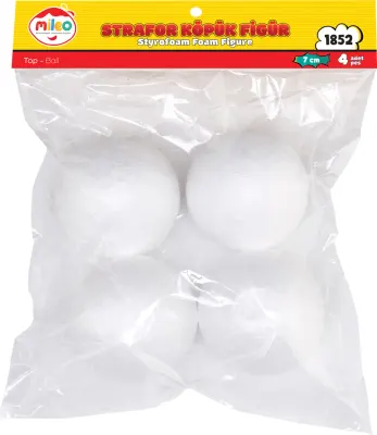 MİLEO STRAFOR KÖPÜK  FİGÜR TOP 7CM  6'LI PK 1852