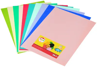 MİLEO RENKLİ FOTOKOPİ KAĞIDI - 80 GR.-A4 - 50'Lİ PK - PASTEL VE FOSFORLU 10 KARIŞIK RENK 1717