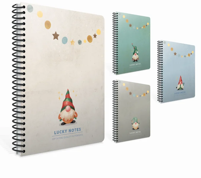 GIPTA DEFTER LUCKY NOTES A4 SPİRALLİ KARTON KAPAK 80 YP. KARELİ 6251