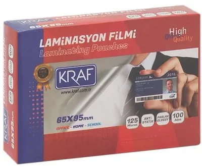 KRAF LAMİNASYON FİLMİ  65x95 MM 125 Mic. 100 LÜ 2126