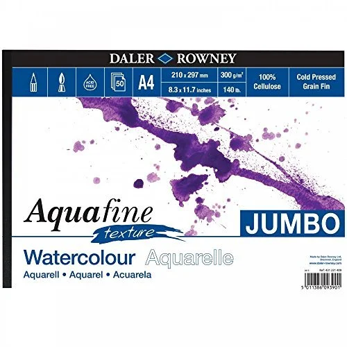 DALER ROWNEY SULU BOYA BLOĞU AQUAFINE TEXTURE PAD A4 JUMBO 300 GR 50 SF 431231409