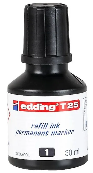 EDDING PERMANENT MÜREKKEP 30 ML E-T25 SİYAH