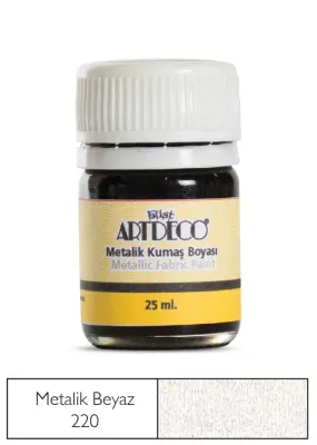 ARTDECO KUMAŞ BOYASI METALİK 25 ML BEYAZ Y-011A-220