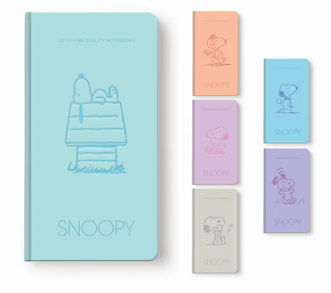 GIPTA DEFTER SNOPY 9x14 İP DİKİŞ SERT KAPAK 80 YP. DÜZ 7307