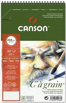 CANSON ESKİZ BLOK CA GRAIN SPİRALLİ A5+ 224 GR 30 SF 400060627