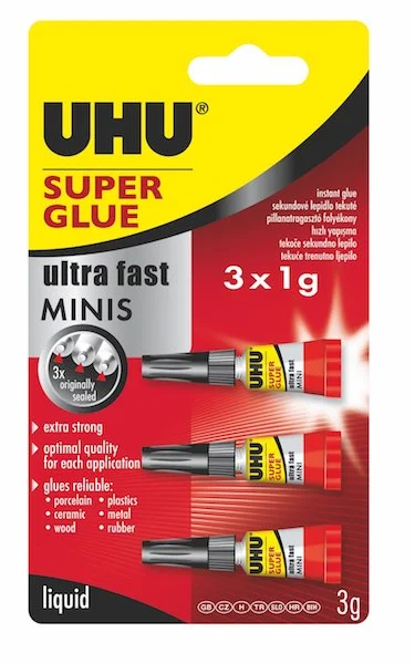 UHU YAPIŞTIRICI SUPER GLUE JAPON MİNİ 3 LÜ UHU45415