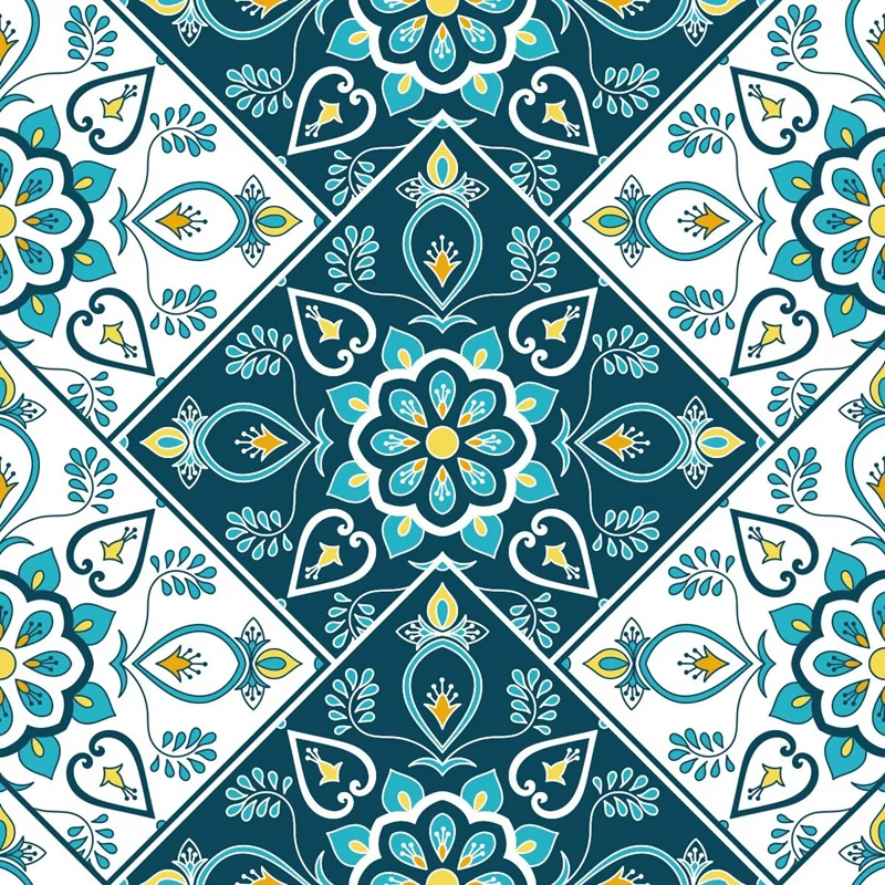 BOSS TAPE KARO PVC YAPIŞKANLI 30x30 CM 4 LÜ PAKET FLOWER MOSAIC BT-12013