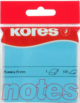 KORES YAPIŞKSNLI  NOT KAĞ 75X75MM NEON MAVİ 100 YP 47078