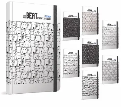 GIPTA DEFTER BEAT 13X21 İP DİKİŞ SERT KAPAK 120 YP. ÇİZGİLİ 4227