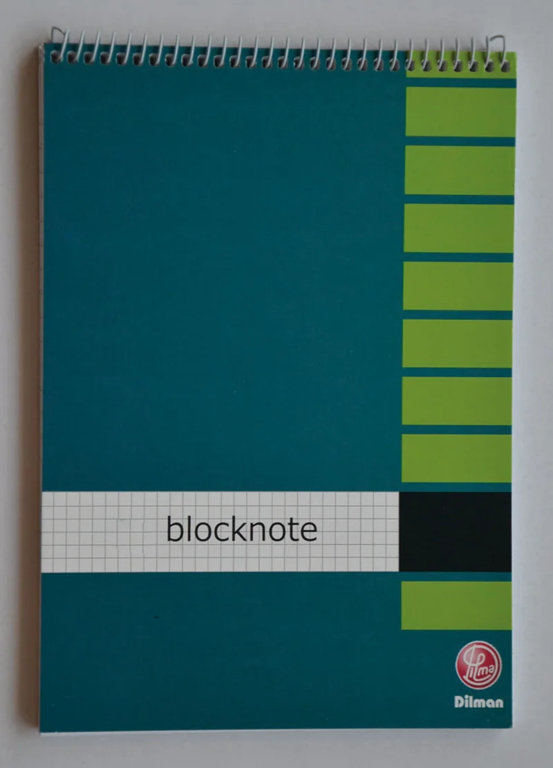 DİLMAN BLOKNOT SPİRALLİ KARTON KAPAK A4 80 YP KARELİ 2219