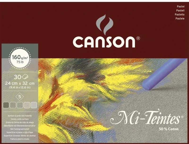 CANSON PASTEL BOYA BLOĞU 24x32 160 GR 30 SF 5CL GREY 345 400030143