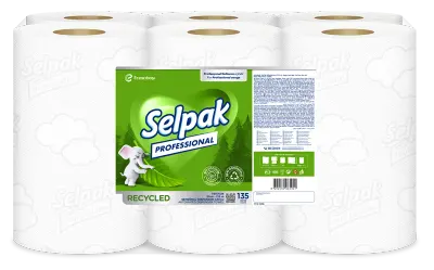 SELPAK RECYCLED SENSÖRLÜ HAVLU 21 CM 135 MT 6 LI KOLİ 6.8 KG (KOLİ=250 Lİ X18 PK) 7907034