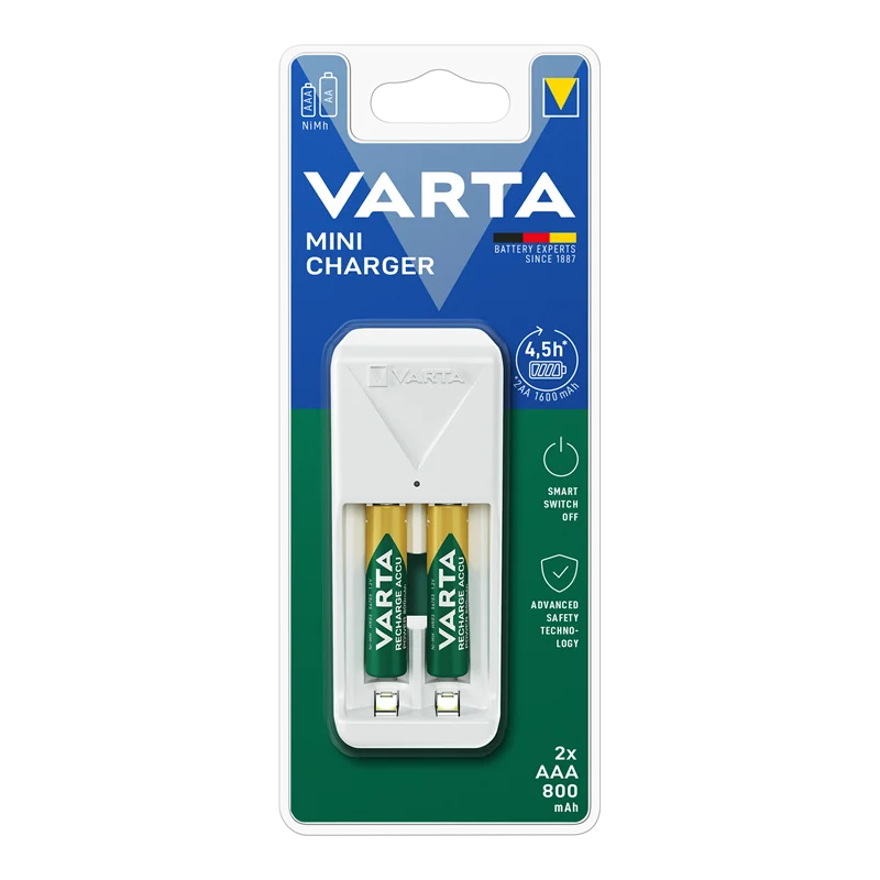 VARTA MİNİ ŞARJ ALETİ (2*800 MH PİL HEDİYELİ) 57656201421