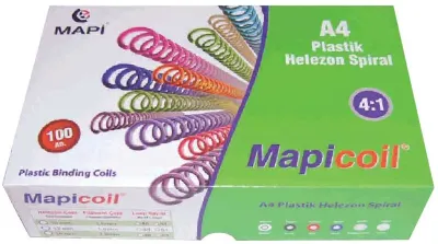 MAPİ SPİRAL PLASTİK HELEZON 4:1 22MM KIRMIZI 50 ADET 48 LOP 2352203