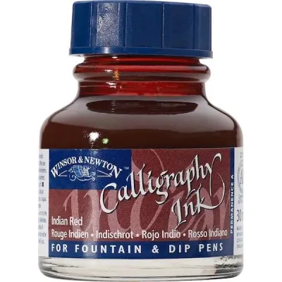 W&amp;N KALİGRAFİ MÜREKKEBİ CALLIGRAPHY INK 30 ML INDIAN RED 317 WN-1111317