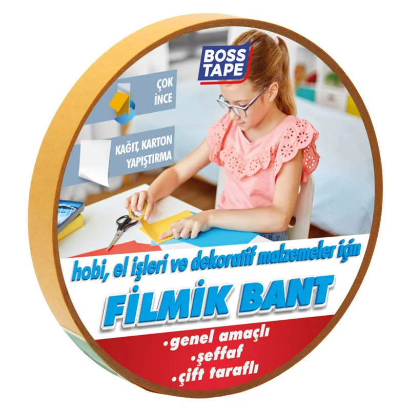 BOSS TAPE ÖZEL BANT FİLMİK BANT OPP ÇİFT TARAFLI 48 MM x 25M BT-05014