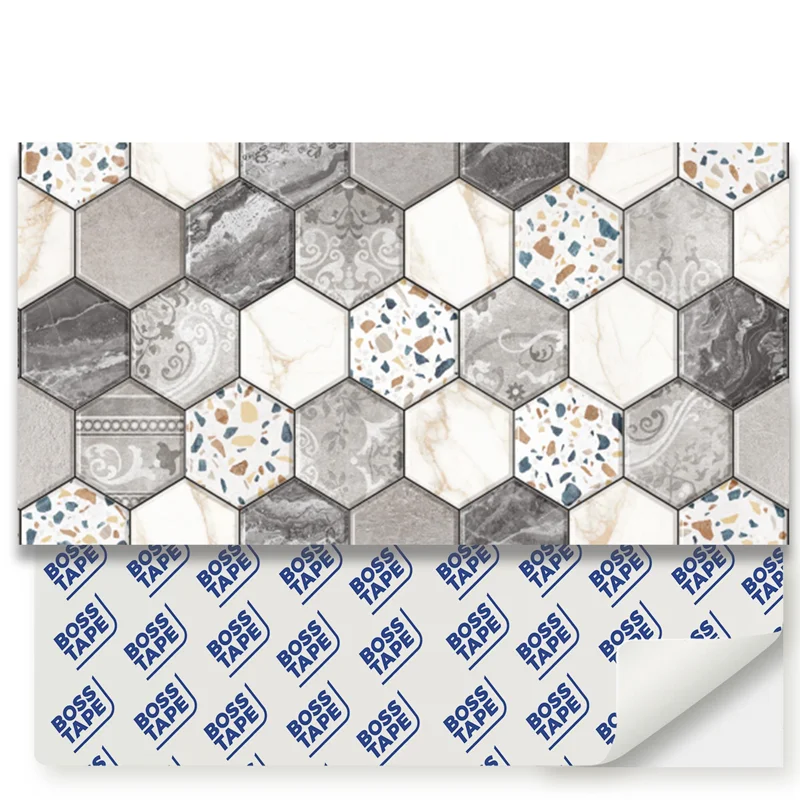 BOSS TAPE KARO PVC YAPIŞKANLI 30x60 CM 4 LÜ PAKET HEXAGON BT-12005