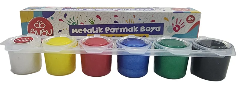 BU-BU PARMAK BOYA METALİK RENK 6x20 ML. BUBU-PAR024