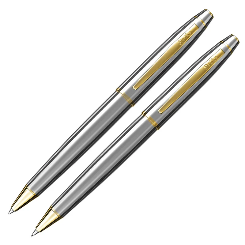 SCRIKSS TÜKENMEZ KALEM + VERSATİL KALEM SET 35 GOLD KROM