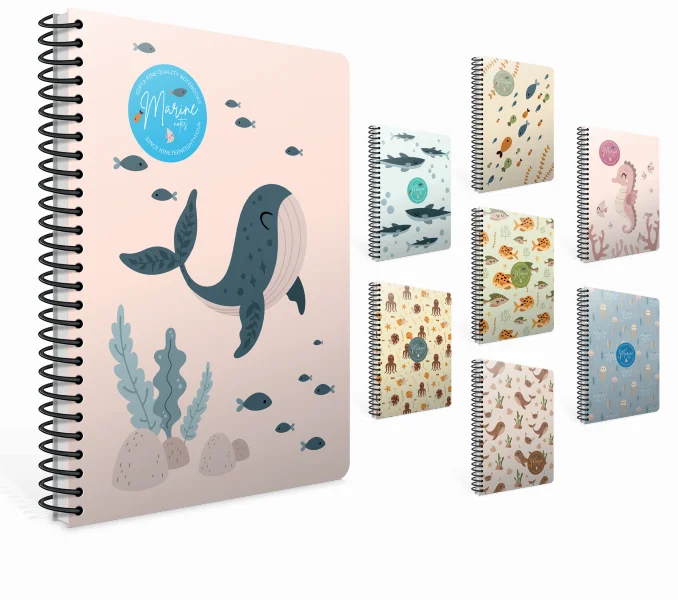 GIPTA DEFTER MARINE NOTES A4 SPİRALLİ KARTON KAPAK 80 YP. ÇİZGİLİ 7076