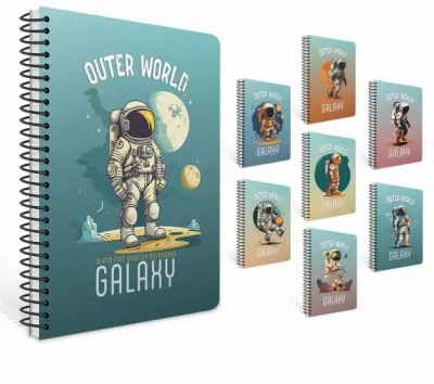 GIPTA DEFTER GALAXY A4 SPİRALLİ PP KAPAK 80 YP. ÇİZGİLİ 7267