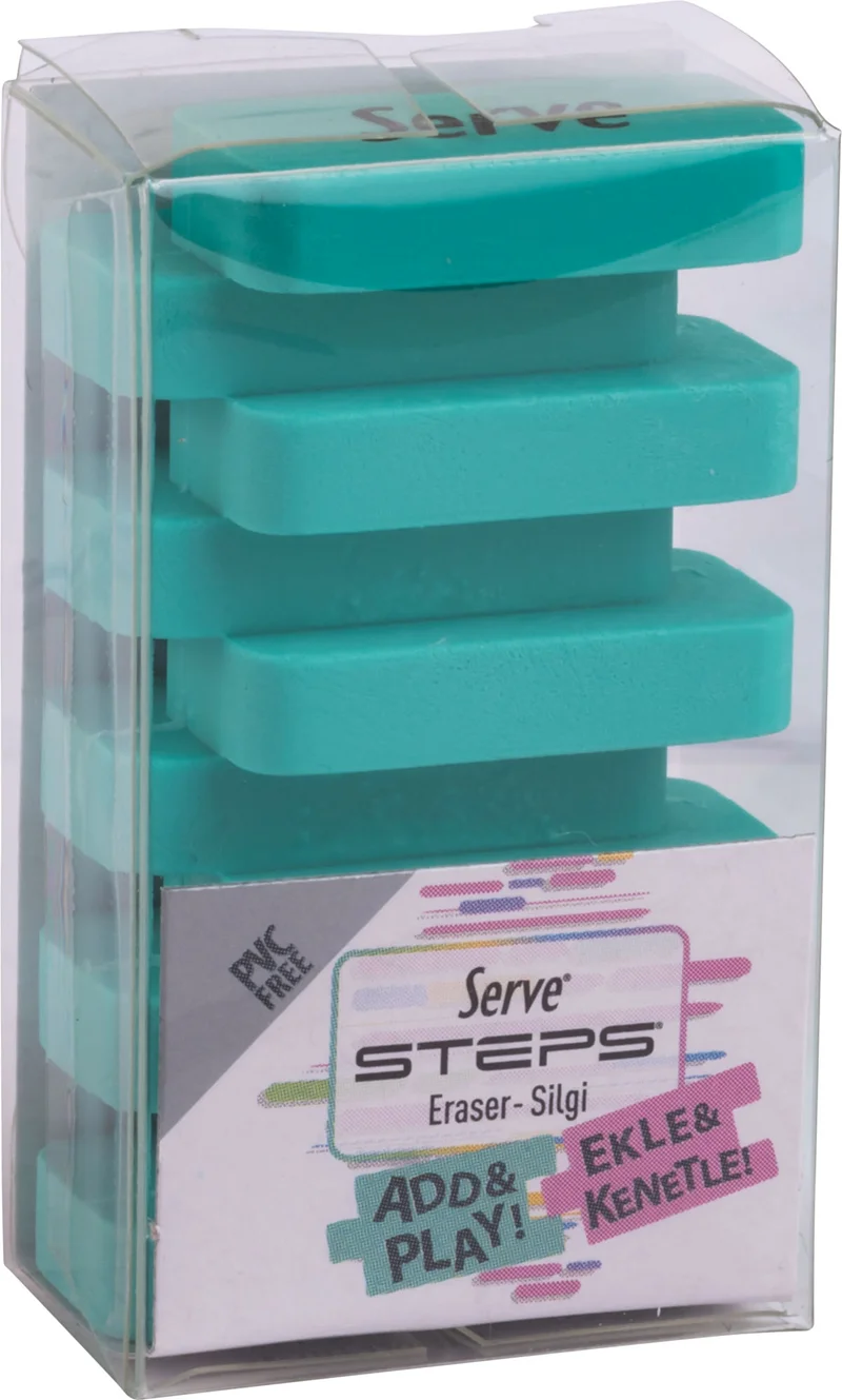 SERVE STEPS SİLGİ PASTEL NANE YEŞİLİ TEKLİ PET SV-STEPSSGP1NY