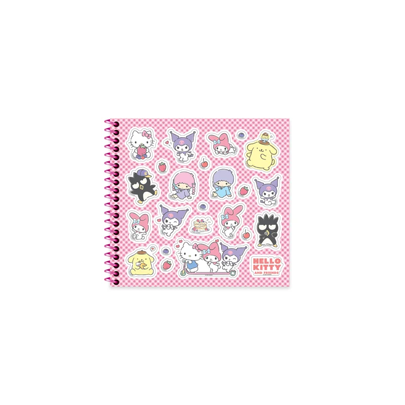 KESKİN DEFTER HELLO KITTY AND FRIENDS 16X15 SPİRALLİ SERT KAPAK 50 YP. ÇİZGİLİ 410140-13