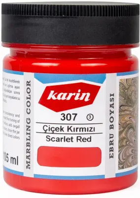 KARİN EBRU BOYASI 105 ML 307 ÇİÇEK KIRMIZI  61307105