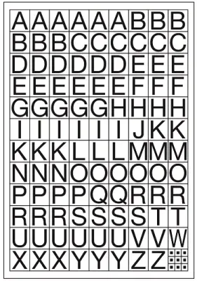 TANEX STICKER HARF 10mm REGULAR 2 AD. STC-503