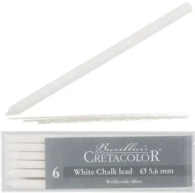 CRETACOLOR WHİTE PASTEL MEDİUM BEYAZ TEBEŞİR PORTMİN UÇ 5,6MM 6'LI 26152