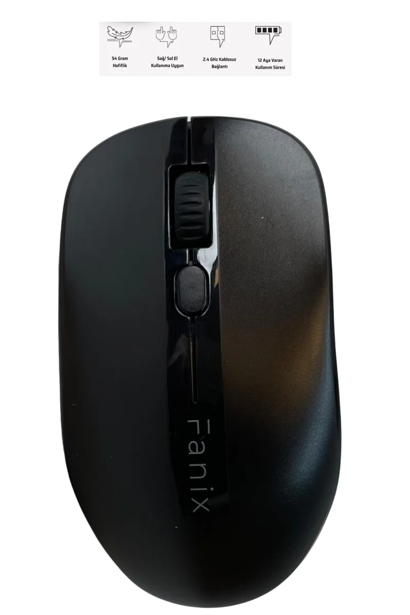 FANIX MOUSE KABLOSUZ 6078 PİLLİ SİYAH MOU-6078