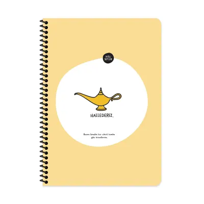 KESKİN DEFTER HİSLİ ŞEYLER STİCKERLİ HALLEDERİZ A4 SPİRALLİ 80 YP. KARELİ 500516