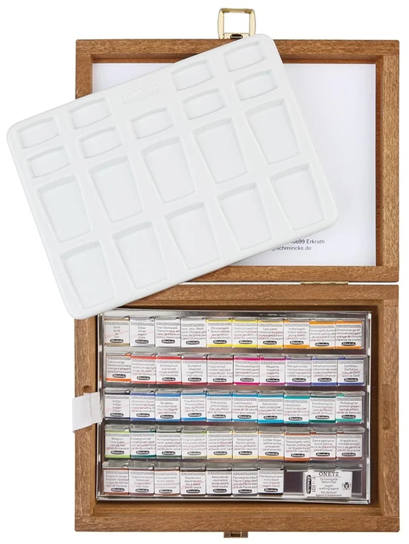SCHMİNCKE HORADAM AQUARELL AHŞAP KUTU ARTİST SULU BOYA SETİ 48 X YARIM TABLET 74548 74548097
