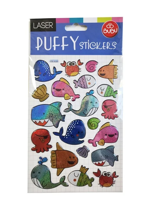 BU-BU DAMLA STICKERS DENİZ HAYVANLARI 12,5X23,5 BUBU-PUF-6205