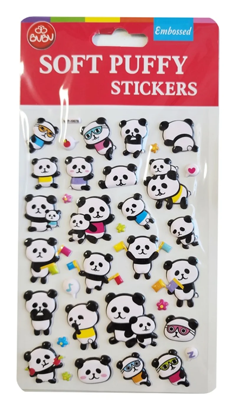 BU-BU SOFT PUFFY STICKERS PANDA 10,9X20,5 BUBU-SWP-1007B