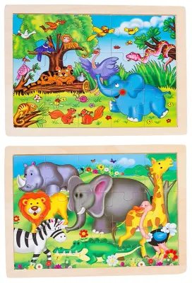 PASİF BU-BU AHŞAP PUZZLE SAFARİ 19,5X29,5 CM BUBU00117