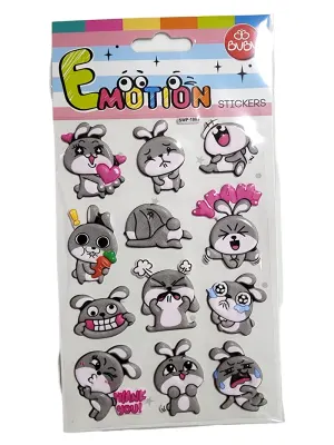 BU-BU EMOTIONS STICKERS RABBITS 10,9X20,5 BUBU-SWP-1803