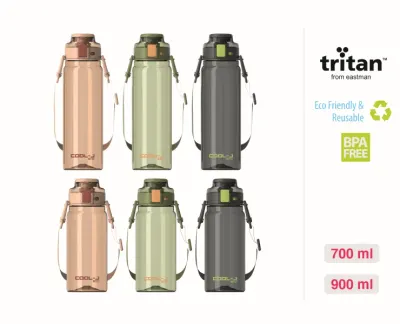 GIPTA MATARA 900 ML TRITAN ASKILI KİLİTLİ SİYAH K756100