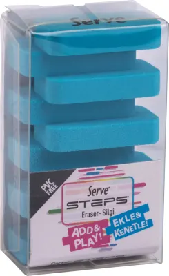 SERVE STEPS SİLGİ FOSFORLU MAVİ TEKLİ PET SV-STEPSSGP1FM
