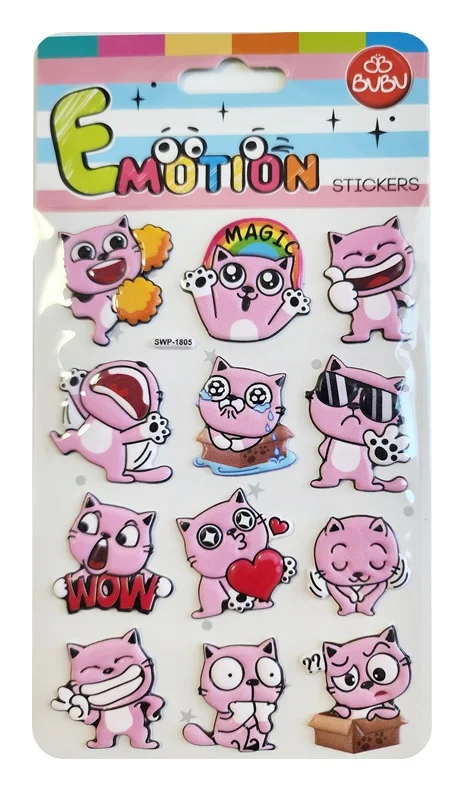 BU-BU EMOTIONS STICKERS CATS 10,9X20,5 BUBU-SWP-1805