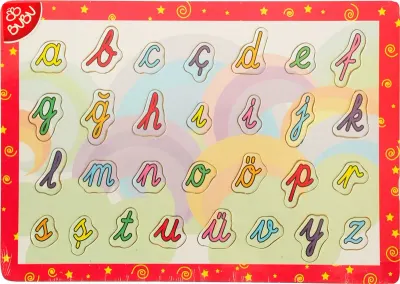 PASİF BU-BU AHŞAP PUZZLE EL YAZISI HARFLERİ BUBU-AP0066