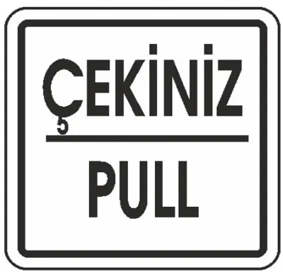 EKSTRAFİX UYARI LEVHASI 202 YUL-256 12x12 CM ÇEKİNİZ-PULL