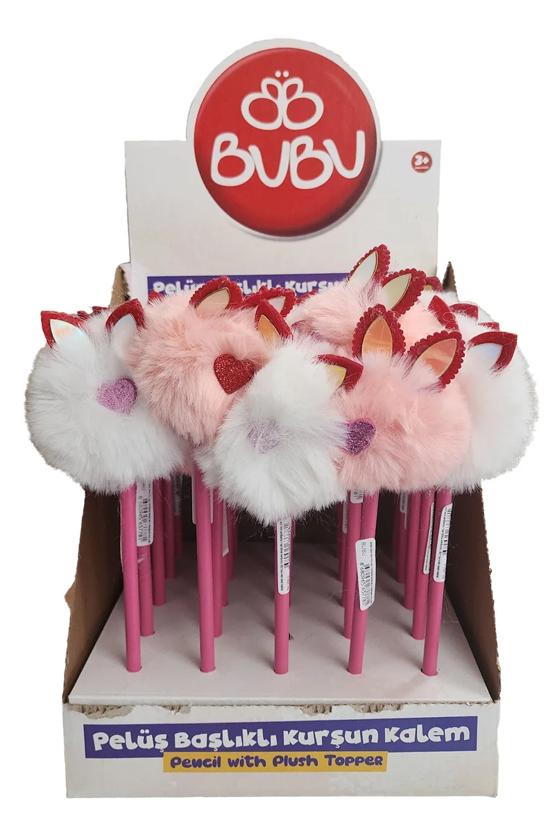 BU-BU KURŞUN KALEM PELÜŞ TAVŞAN BAŞLIKLI  25'Lİ BUBU-BKK004