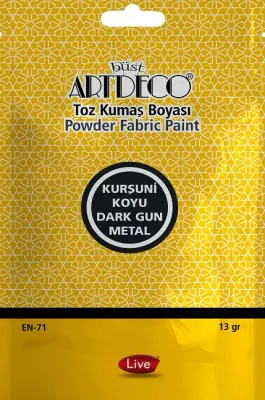 ARTDECO KUMAŞ BOYASI TOZ 13 GR TOZ KURŞUNİ KOYU Y-010T-1127