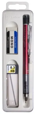 TOMBOW VERSATİL KALEM MONO GRAPH OKUL SETİ 0.3 KIRMIZI KUTULU T-SH-MG 31R3.K3