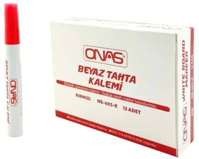 ONAS BEYAZ TAHTA KALEMİ KIRMIZI NS603K
